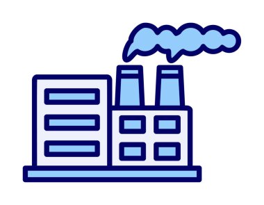 Nükleer santral ikon vektörü. İnce çizgi işareti. izole edilmiş sınır sembolü çizimi