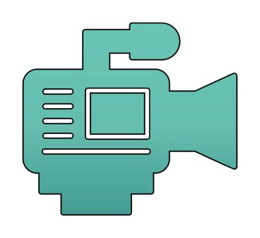 video kamera simgesi, vektör illüstrasyonu basit tasarım