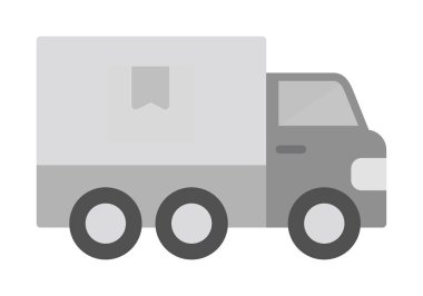 kamyon simgesi, vektör illüstrasyonu