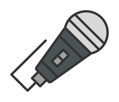 mikrofon web simge vektör çizim 
