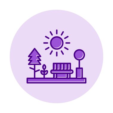 Yedek vektör renk simgesine sahip park 