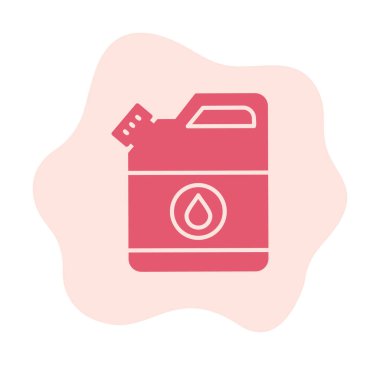 Yağ tenekesi simgesi. Web tasarımı için basit yakıt vektör simgesi çizimi                                