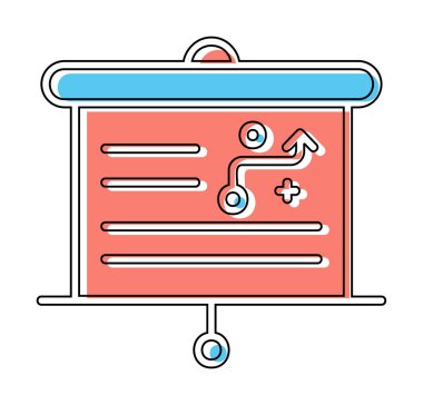 Basit Strateji simgesi, vektör illüstrasyonu