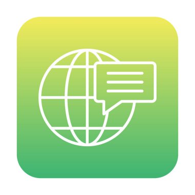 Dünya İletişim vektör simgesi modern illüstrasyon             