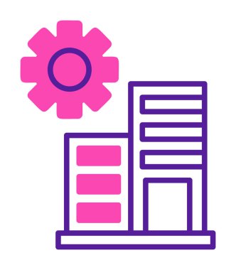 Bakım daireleri simge vektör illüstrasyonu 