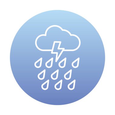 yağmur simgesi, vektör illüstrasyonu  