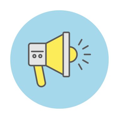 megafon simgesi vektörü web ve mobil tasarımınız için beyaz arkaplanda izole edilmiş, megafon logosu konsepti 