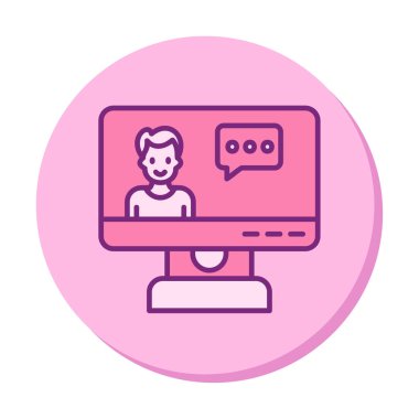 TV haber simgesi, vektör illüstrasyonu basit tasarım