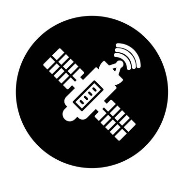 Uydu Simgesi, vektör illüstrasyonu 