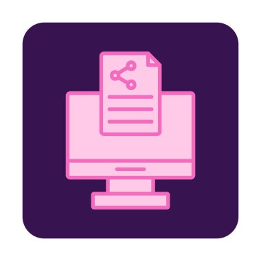 Simge vektör çizimi paylaşım dizaynlı bilgisayar