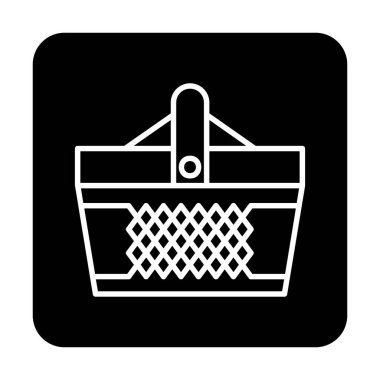 Sepet simgesi, vektör illüstrasyonu 