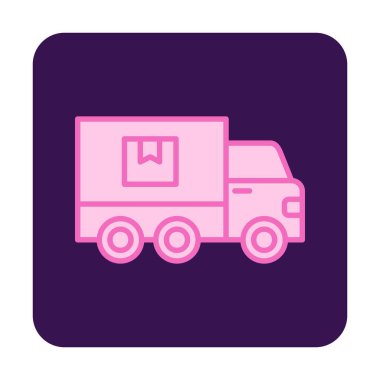 kamyon simgesi, vektör illüstrasyonu