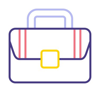 Çanta. Web simgesi basit illüstrasyon