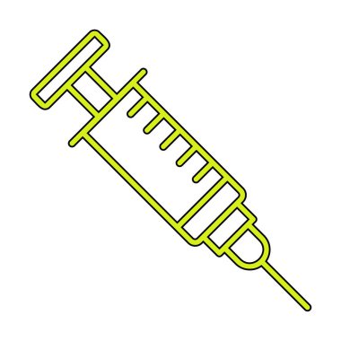 Enjeksiyon şırınga simgesi, vektör illüstrasyonu 