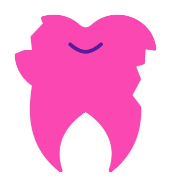 Kırık diş simgesi vektör illüstrasyonu 