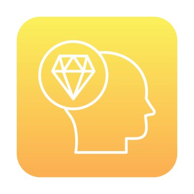 Elmas simgesi, vektör illüstrasyonu basit tasarım