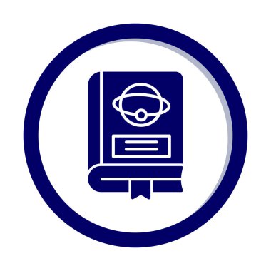 Vektör illüstrasyonu, Astronomi Kitabı simgesi  