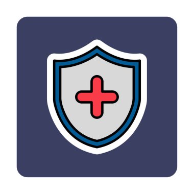 çapraz simgeli kalkan, vektör illüstrasyonu 