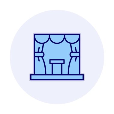 sahne ikonu vektör illüstrasyonu