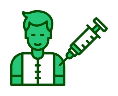 Aşılama web simgesi, vektör illüstrasyonu