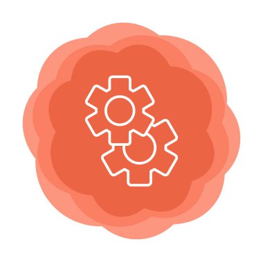 Gears'ı web simgesi, vektör çizim 
