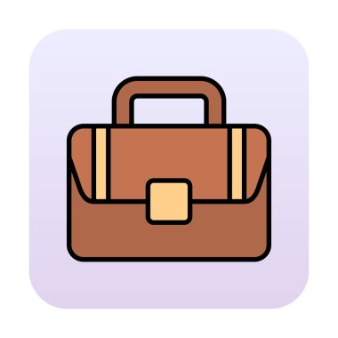 Çanta. Web simgesi basit illüstrasyon