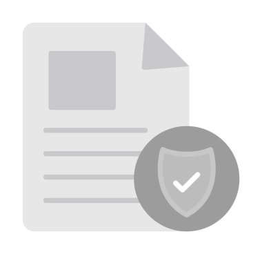 Onaylanmış Belge simgesi, vektör illüstrasyonu basit tasarım