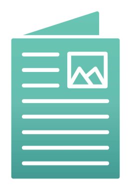 Broşür simgesi vektör illüstrasyonu