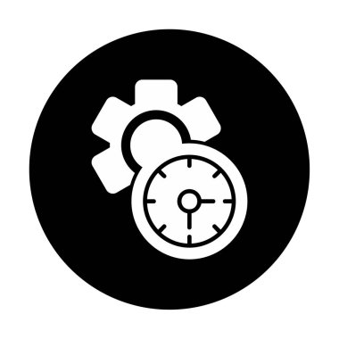 Çalışma Zamanı web simgesi vektör illüstrasyonu