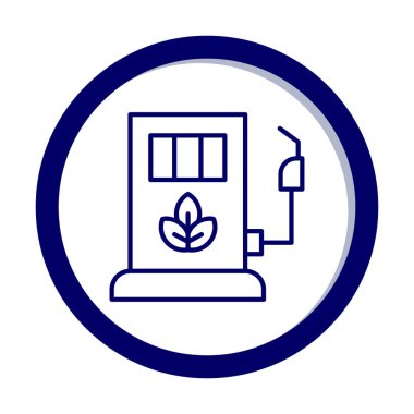 benzin istasyonu web simgesi, vektör illüstrasyonu