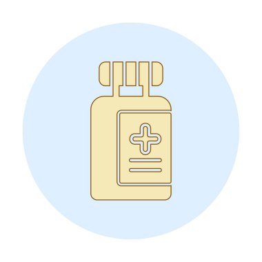 Tıbbi ikon vektör çizimi. Aşı               