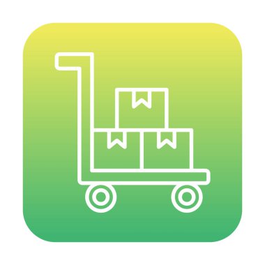 Taslak biçimli fabrika tramvay simgesi arkaplanda izole. 