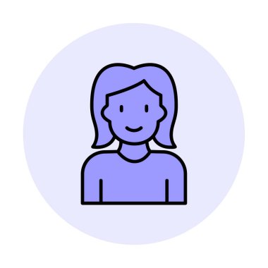 avatar kadın karakter simgesi