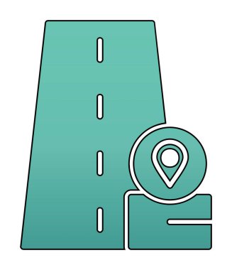 konum pin simgesi, vektör illüstrasyonu basit tasarım