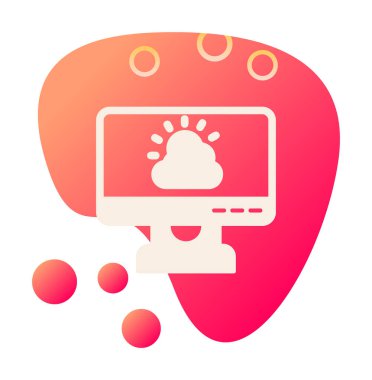 Hava Durumu Haber simgesi, vektör illüstrasyonu 