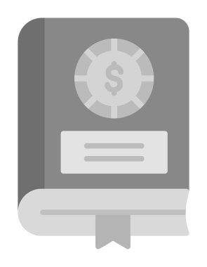 Basit Finansal Kitap simgesi, vektör illüstrasyonu