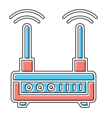  Wi-fi yönlendirici vektör illüstrasyonu