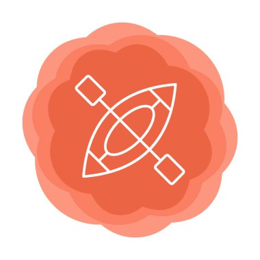 Kayak vektör illüstrasyonu, simge ögesi arkaplanı                    