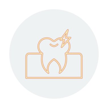 Diş ağrısı ikonu, vektör illüstrasyonu   