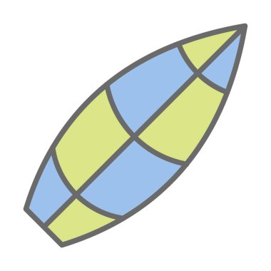 sörf tahtası vektör illüstrasyonu modern simge