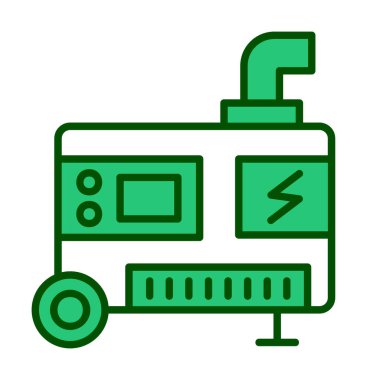 Elektrik Üretici simgesinin vektör çizimi                                        