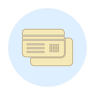 Basit kredi kartı resimleme tasarımı