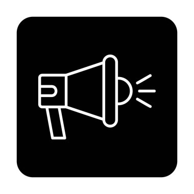 megafon simgesi vektörü web ve mobil tasarımınız için beyaz arkaplanda izole edilmiş, megafon logosu konsepti 