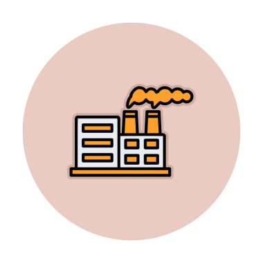 Nükleer santral ikon vektörü. İnce çizgi işareti. izole edilmiş sınır sembolü çizimi