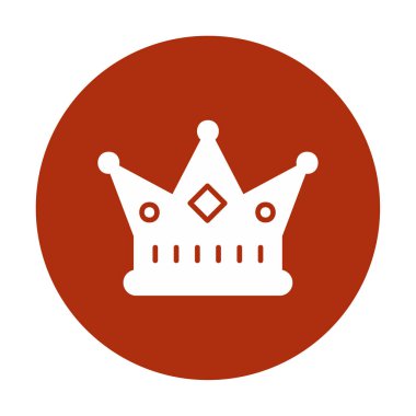 Taç nesnesi. Web simgesi basit illüstrasyon