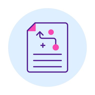 Basit Strateji simgesi, vektör illüstrasyonu