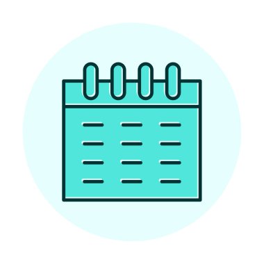  Basit Takvim simge vektör çizim