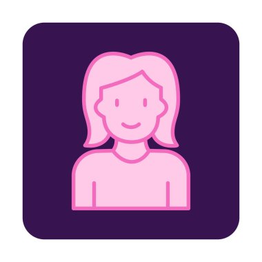 avatar kadın karakter simgesi