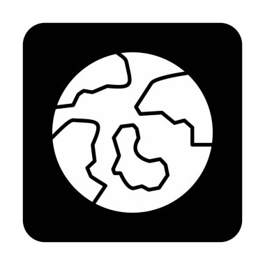 earth icon, vector illustration simple design