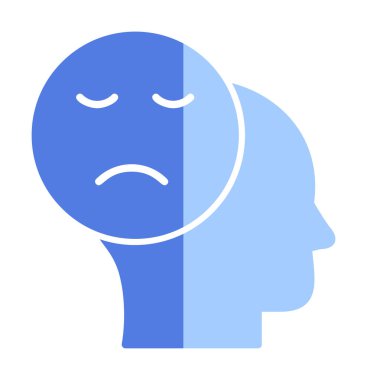 düz Üzüntü simgesi vektör çizimi tasarımı